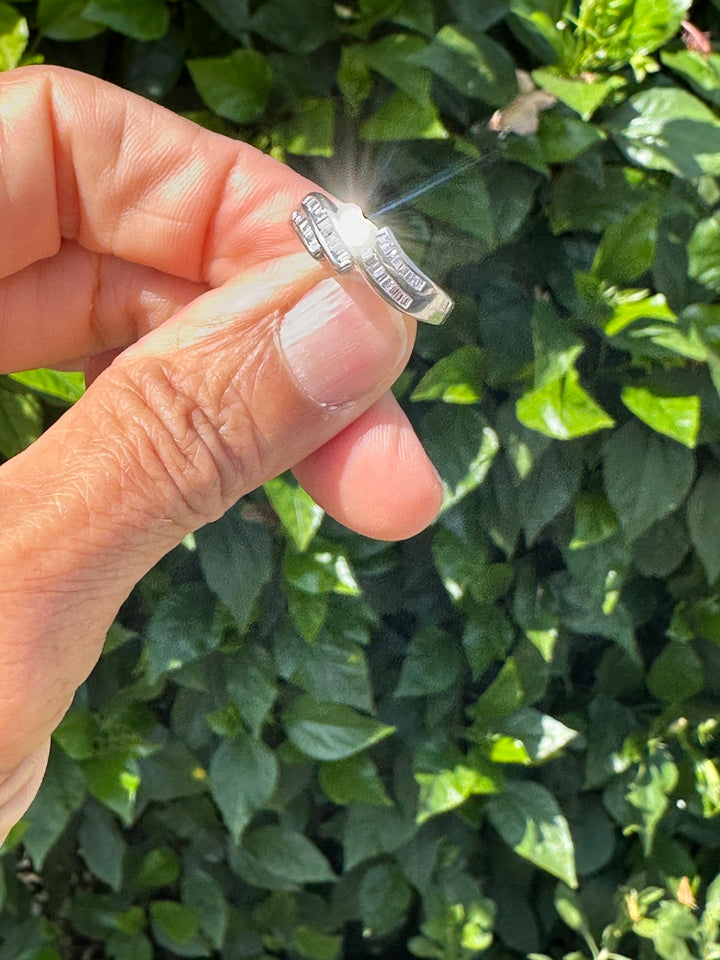 14K Channel Baguette Diamond Band Ring .80 Ct VS