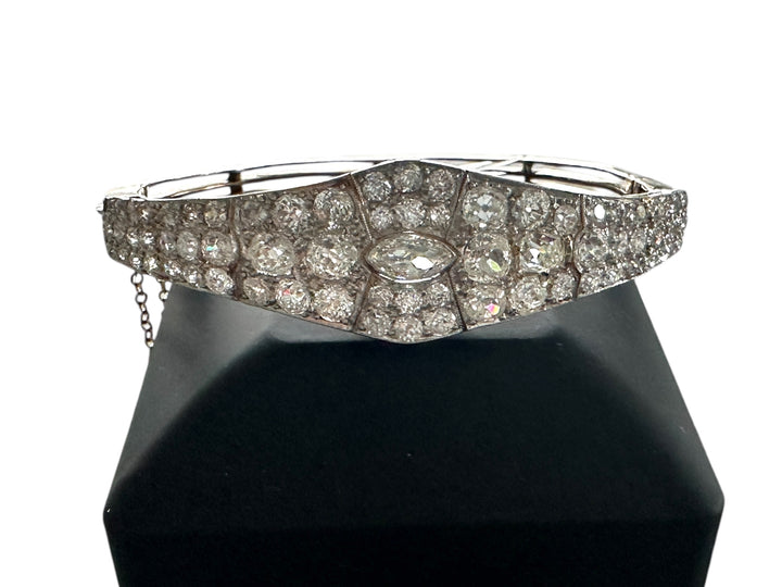 Platinum 6.50 ct European Cut Diamond Bracelet Circa 1920's