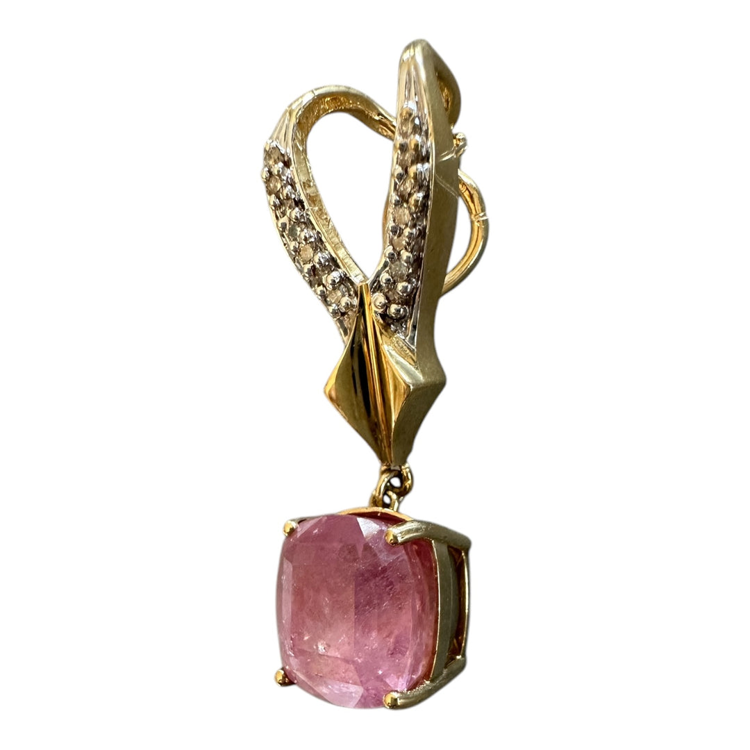 10.16ct Pink Sapphire, Cushion Pendant, Enhancer Untreated