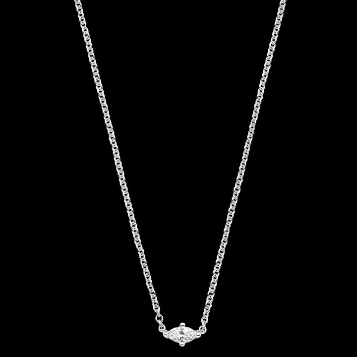 14Kt Diamond .55 Ct Marquise Floating Diamond Necklace VS2-H