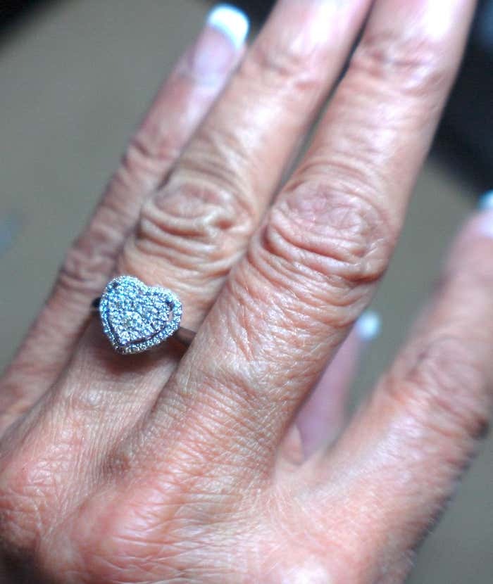 .50 ct Diamond Heart Ring Invisible Custer 14 Kt