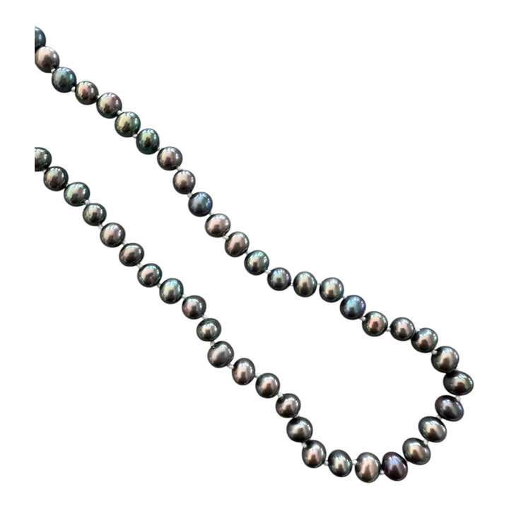 14kt 5.5mm Tahitian Cultured Pearls Blue/Purple 22” Strand Necklace