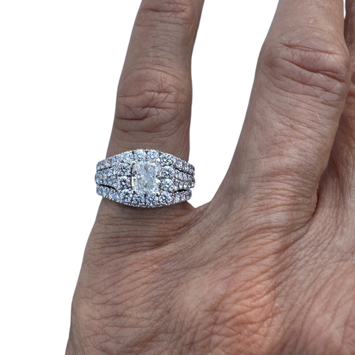 Neil Lane, 2/1/6 carat t.w. 3-Band Cushion Cut Engagement Ring
