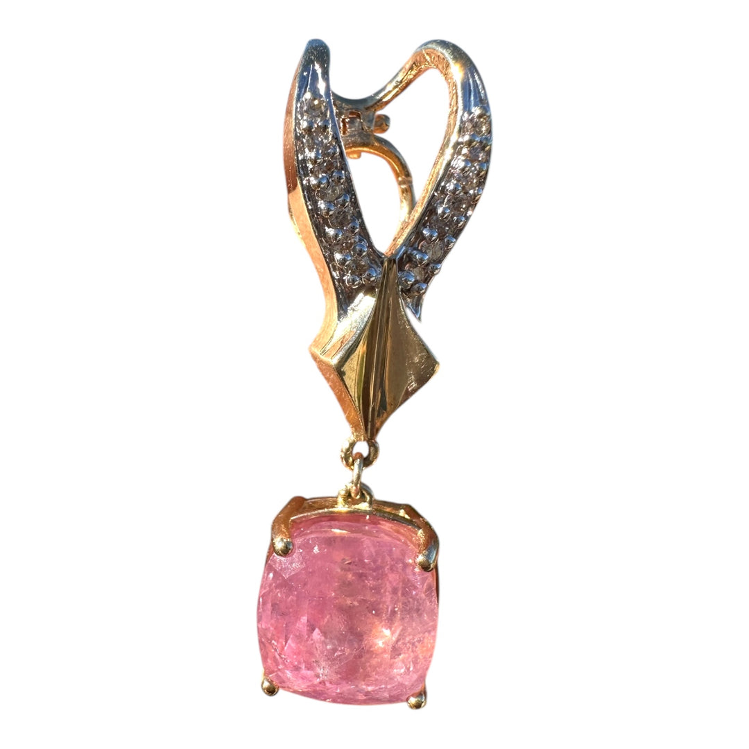 10.16ct Pink Sapphire, Cushion Pendant, Enhancer Untreated