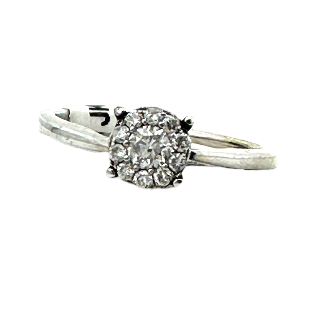 14kt Invisible Diamond Solitaire Ring .57 ct White Gold