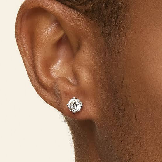 Classic .70 Carat Diamond 14 Karat White, Natural Stud Earrings