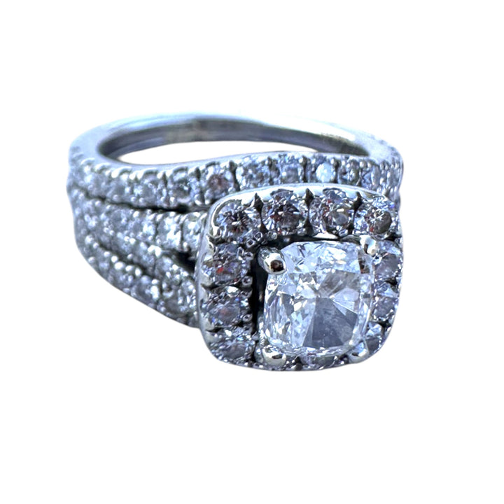 Neil Lane, 2/1/6 carat t.w. 3-Band Cushion Cut Engagement Ring