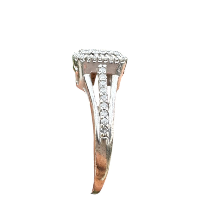 14kt 1.00 Carat Diamond Halo Ring White Gold