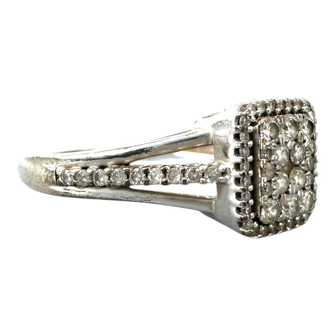 14kt 1.00 Carat Diamond Halo Ring White Gold