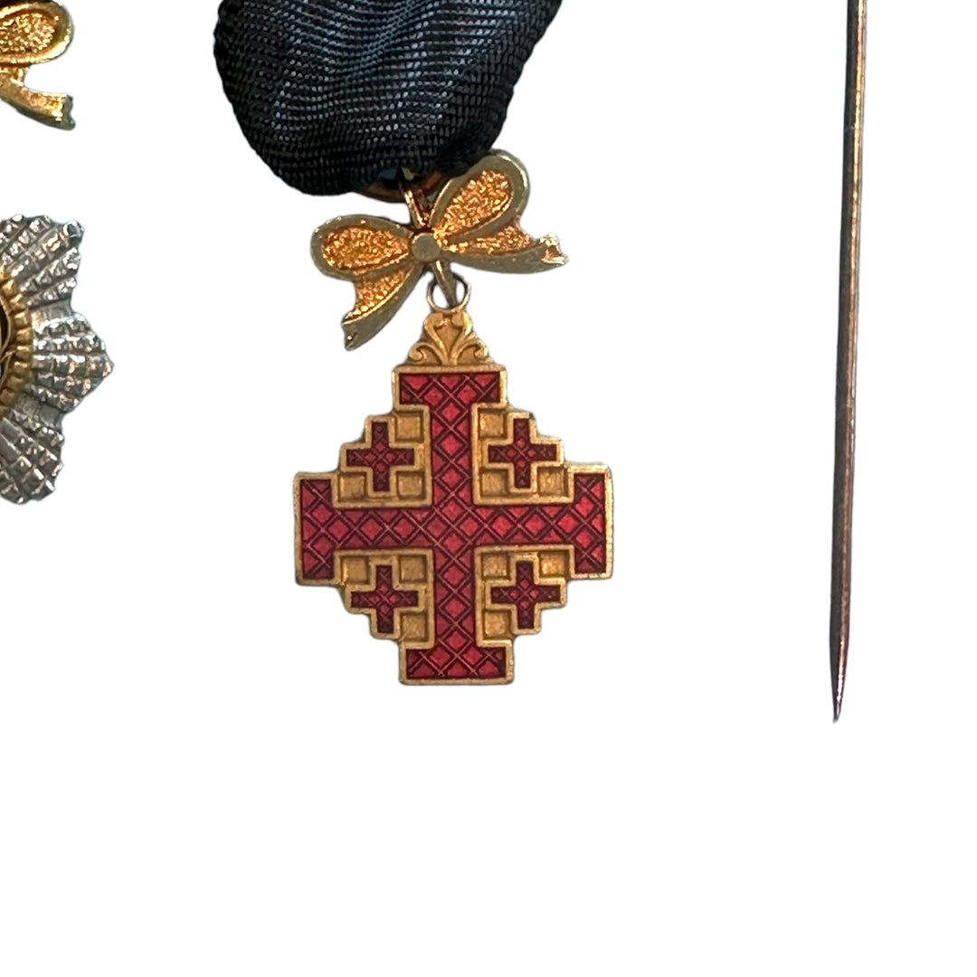 Five piece Military  Maltese Cross, Pin and Brooch Set