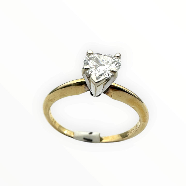 Classic 0.55 Carat Heart-Shaped Diamond Solitaire Ring in 14K Gold