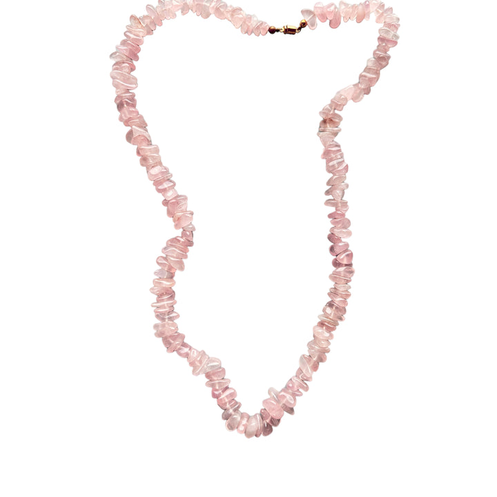 24" Organic Rose Quartz Bead Necklace