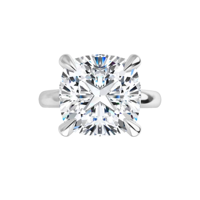 14K Engagement Diamond Ring GIA Certified .91 Carat Cushion VS2-J
