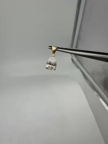 Certified 1.83 Carat Pear Shaped Diamond Solitaire Pendant SI1, E color 14 karat