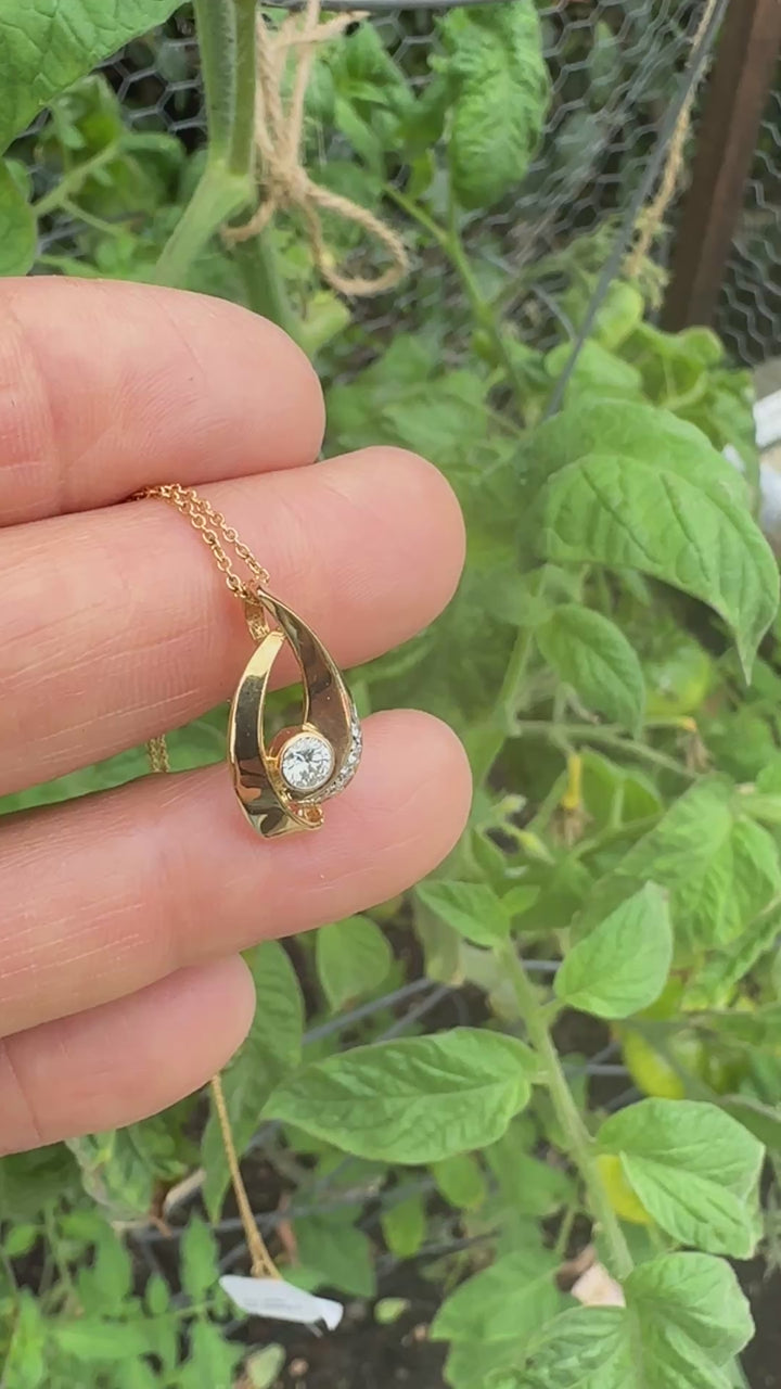 14kt Yellow Gold .40 Ct Diamond Slide Pendant