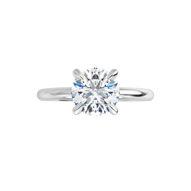 14K Engagement Diamond Ring GIA Certified 1.00 Carat Round VS2-E