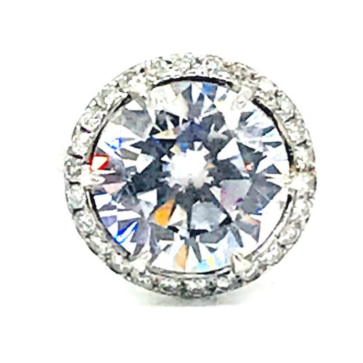 14k Engagement Diamond Halo Ring  12 CT