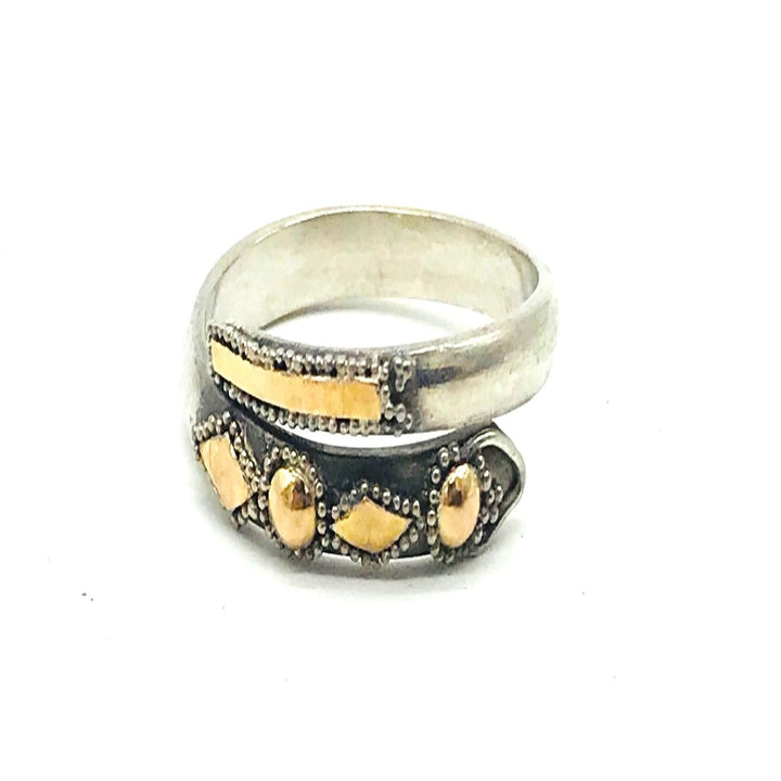14K Yellow & Sterling Silver Wrap Ring