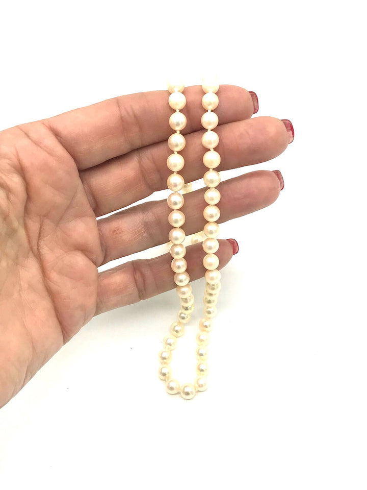 AAA Pearls 24" Strand 14 Kt Gold Clasp