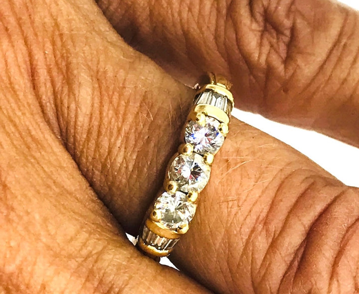 Diamond Engagement Band 1.50 ct VS Quality 14Kt Yellow