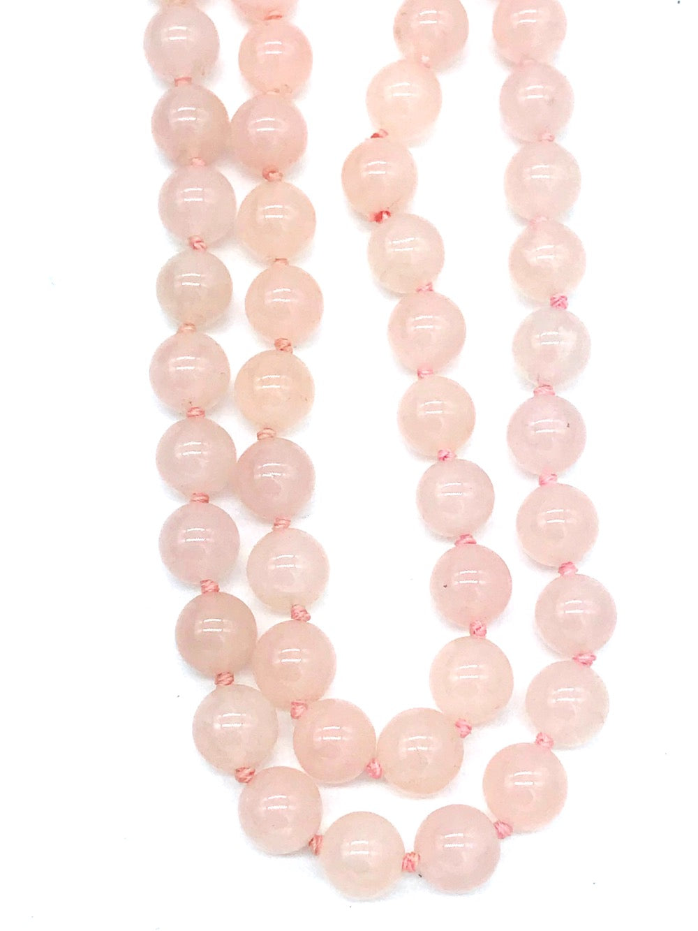 36" Rose Quartz Beads 10 mm Shiny