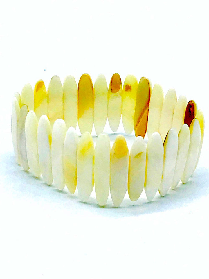 Mother of Pearl Expandable Hand Cut Bracelet