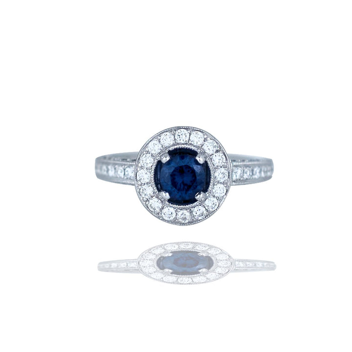 S.Kashi Halo Spinel and Diamond Ring 2.55 CTW