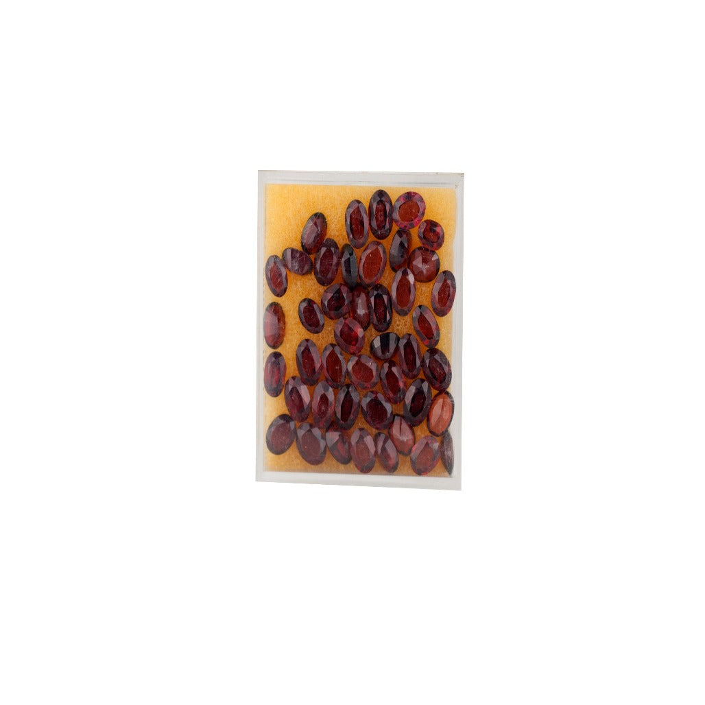 Loose Oval Cut Garnet Gemstones Box Genuine Stones