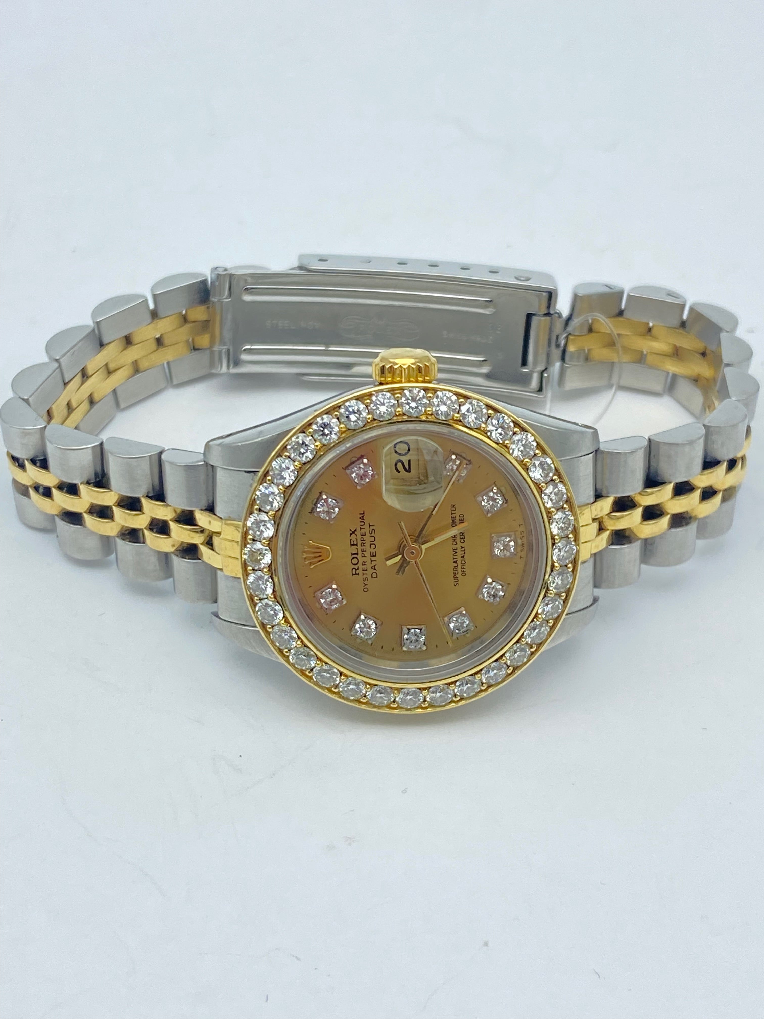 Rolex 69173 Ladies Datejust 2-Tone Watch 2.00 ct Bezel – Legacy 
