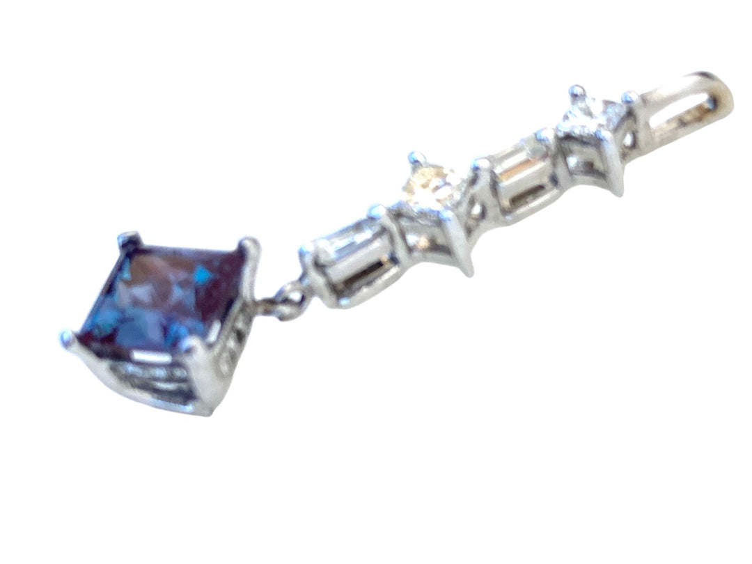 14Kt Mystic Topaz & Diamond Dangle Necklace 2.00 CTW  VS-G Color