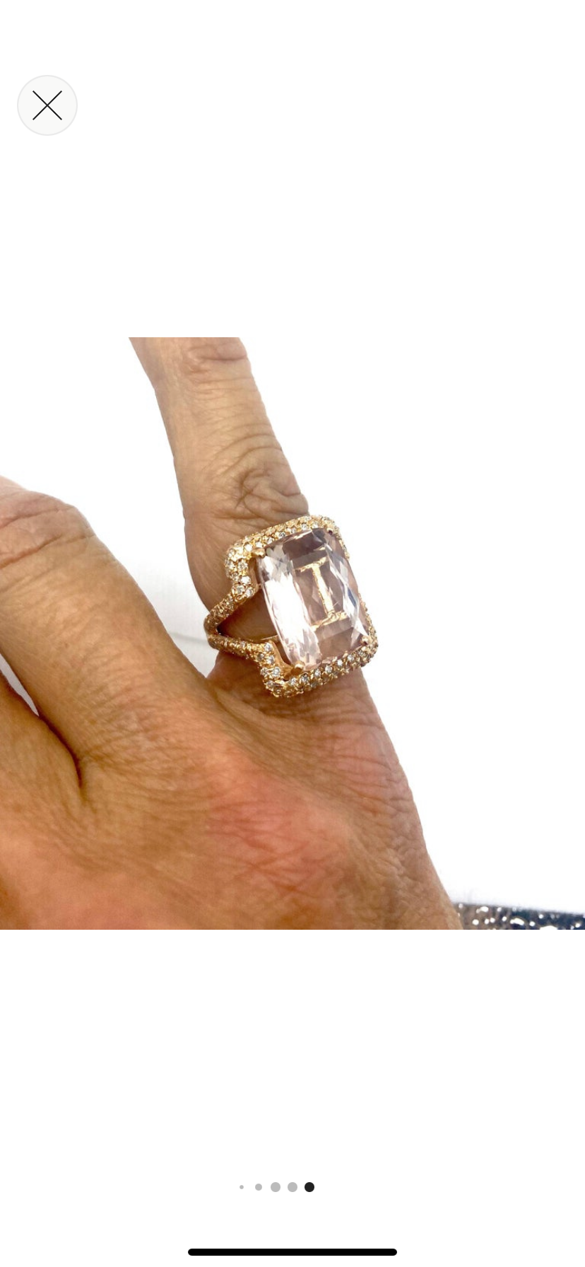 Morganite and Diamond Halo 18 Karat Pink Gold Ring