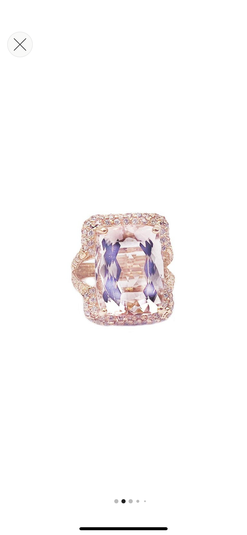 Morganite and Diamond Halo 18 Karat Pink Gold Ring