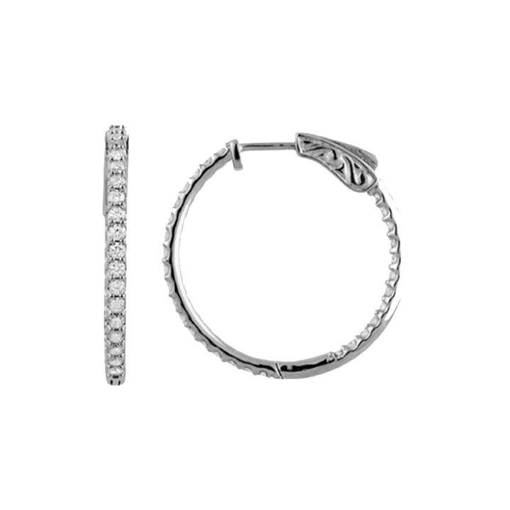 5.00 ct Diamond Hoops Inside-Outside Earrings 41.5 mm